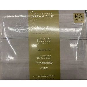 Wamsutta 1000 TC FLAT SHEET ONLY- grey, KING SIZE